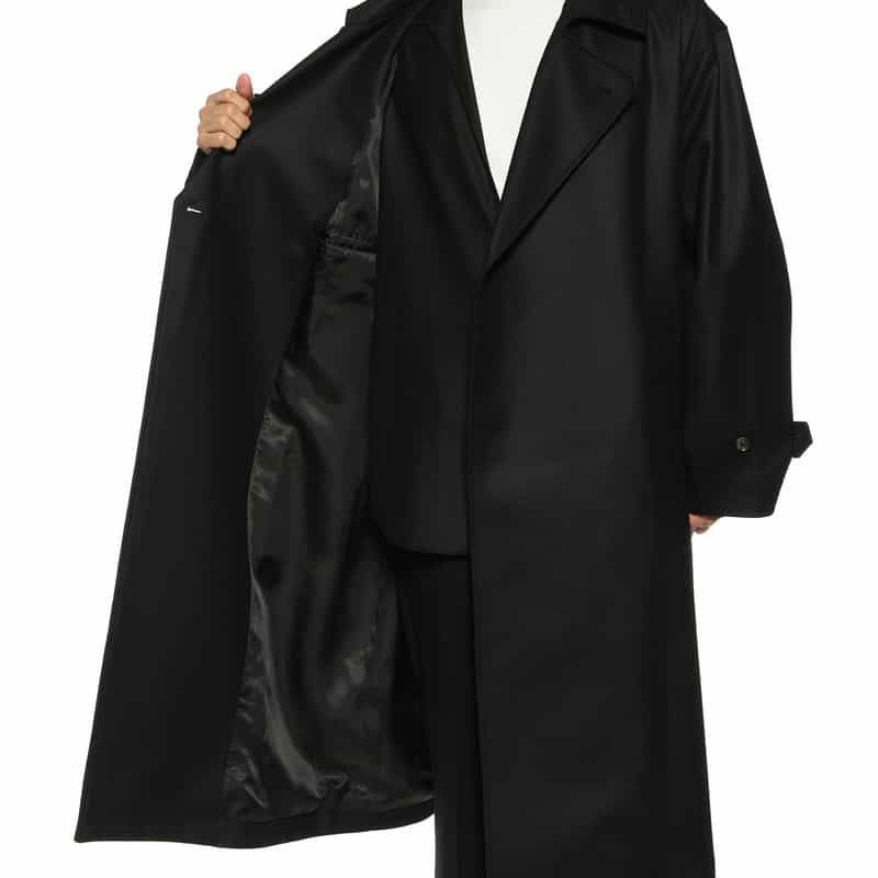 SSSTEIN SSSTEIN＜シュタイン＞ ダブルブレストロングコート BLACK