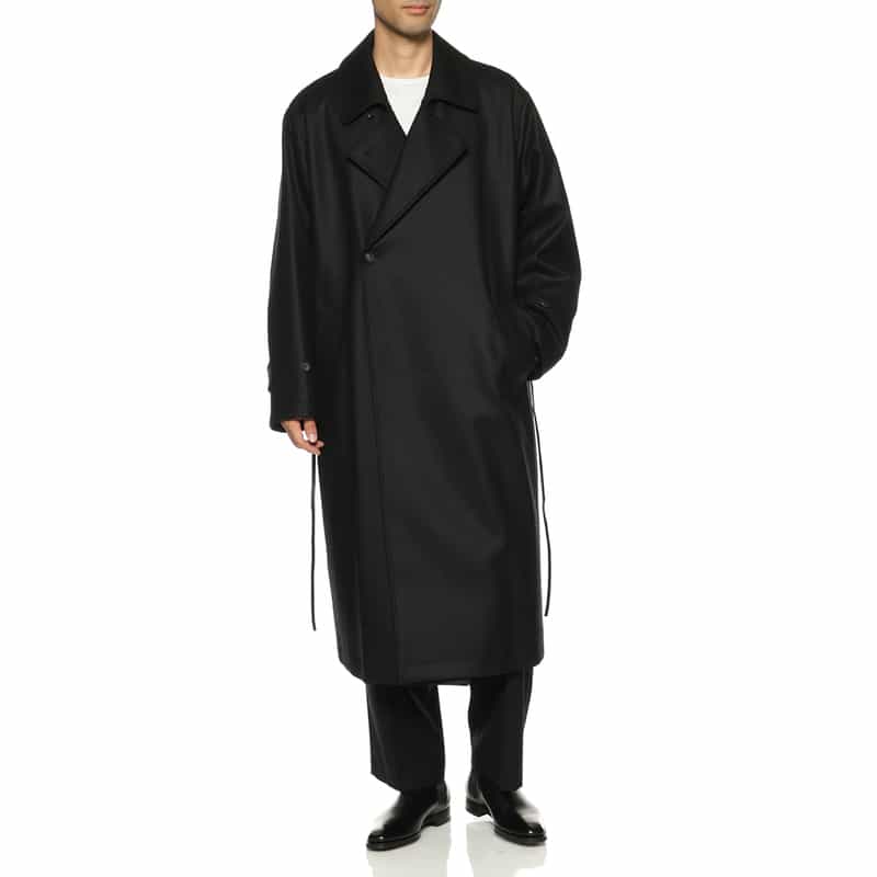 SSSTEIN SSSTEIN＜シュタイン＞ ダブルブレストロングコート BLACK