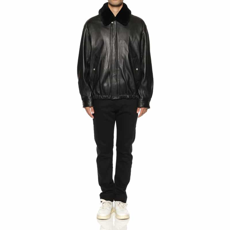 SSSTEIN SSSTEIN＜シュタイン＞ ムートンカラーレザージャケット BLACK