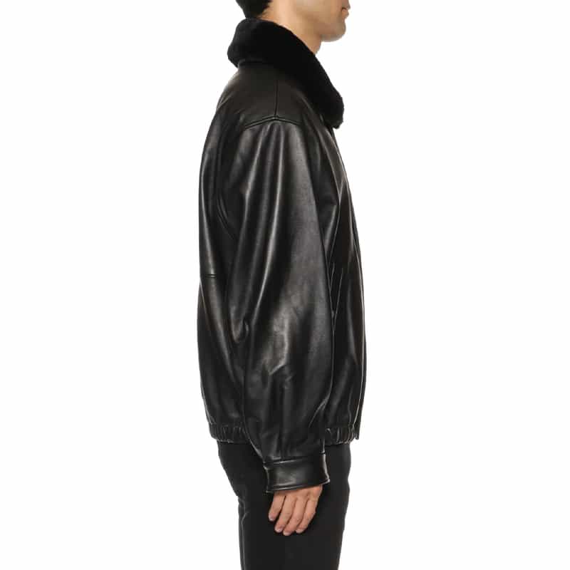 SSSTEIN SSSTEIN＜シュタイン＞ ムートンカラーレザージャケット BLACK