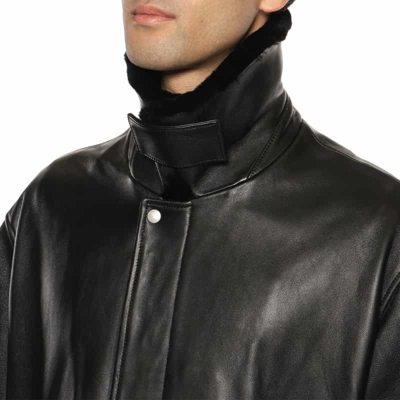 SSSTEIN SSSTEIN＜シュタイン＞ ムートンカラーレザージャケット BLACK