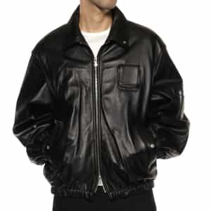 BARNEYS NEW YORK レザージャケット　スナップボタン　現行　黒 BARNEYS NEW YORK レザージャケット スナップボタン 現行 黒