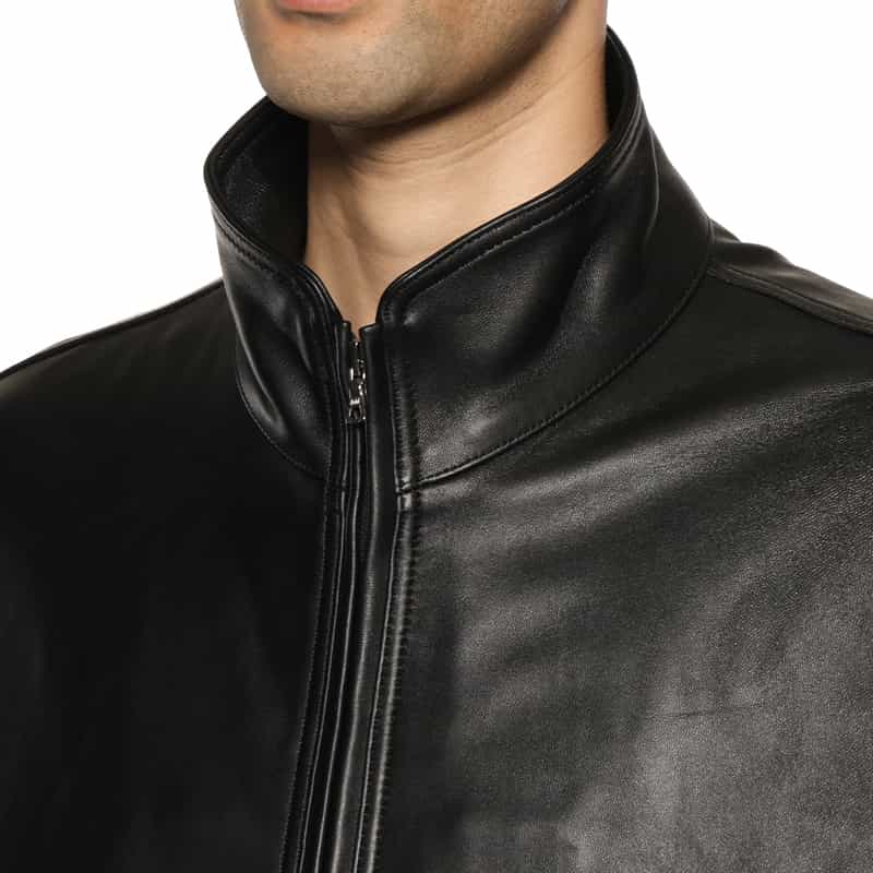 SSSTEIN SSSTEIN＜シュタイン＞ スタンドカラーレザージャケット BLACK