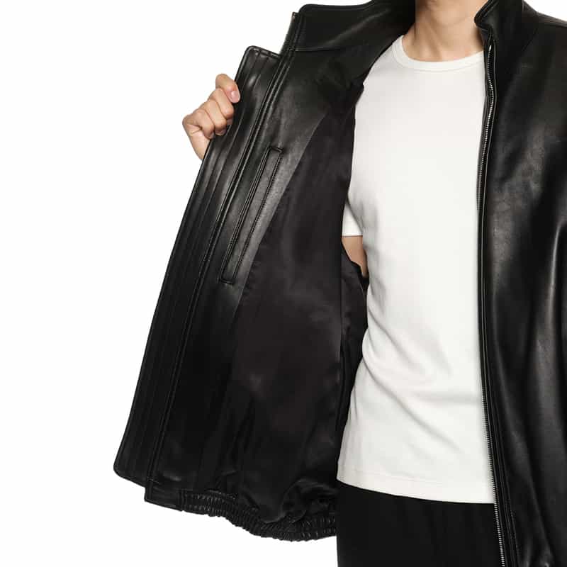 SSSTEIN SSSTEIN＜シュタイン＞ スタンドカラーレザージャケット BLACK