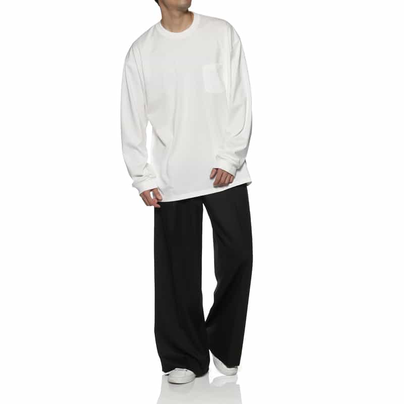 SSSTEIN SSSTEIN＜シュタイン＞ タック入りワイドパンツ BLACK