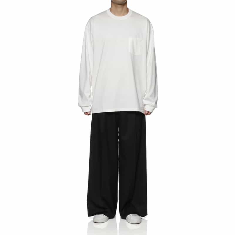 SSSTEIN SSSTEIN＜シュタイン＞ タック入りワイドパンツ BLACK