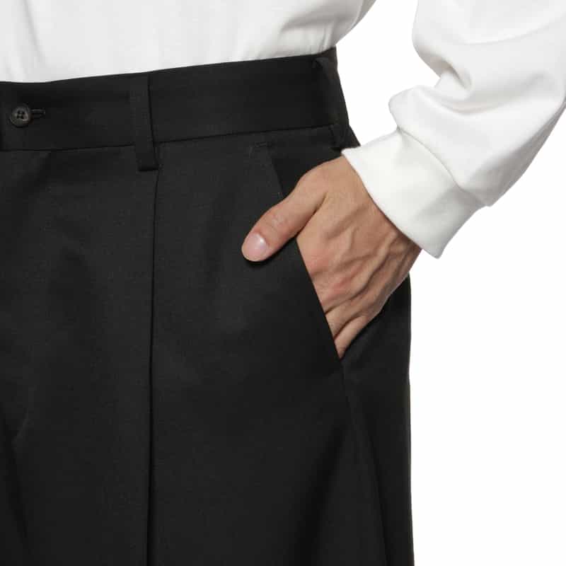 SSSTEIN SSSTEIN＜シュタイン＞ タック入りワイドパンツ BLACK