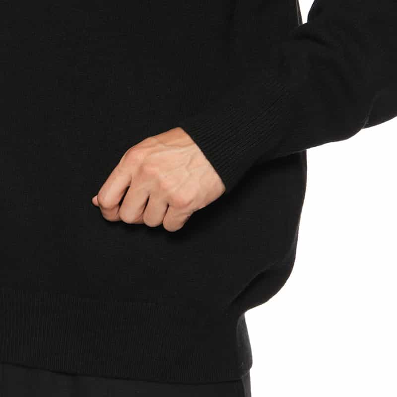 SSSTEIN SSSTEIN＜シュタイン＞ ウール素材スキッパーニットプルオーバー BLACK