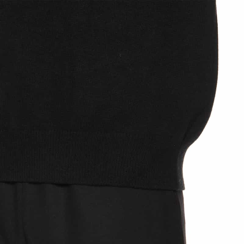 SSSTEIN SSSTEIN＜シュタイン＞ ウール素材スキッパーニットプルオーバー BLACK