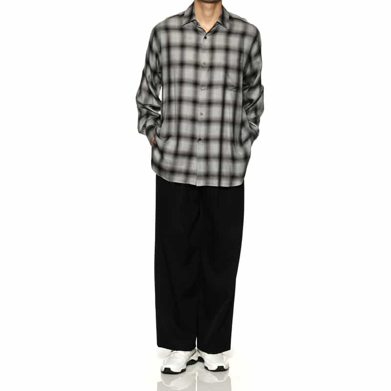 SSSTEIN SSSTEIN＜シュタイン＞ ダウンパットカラーシャツ BLACK