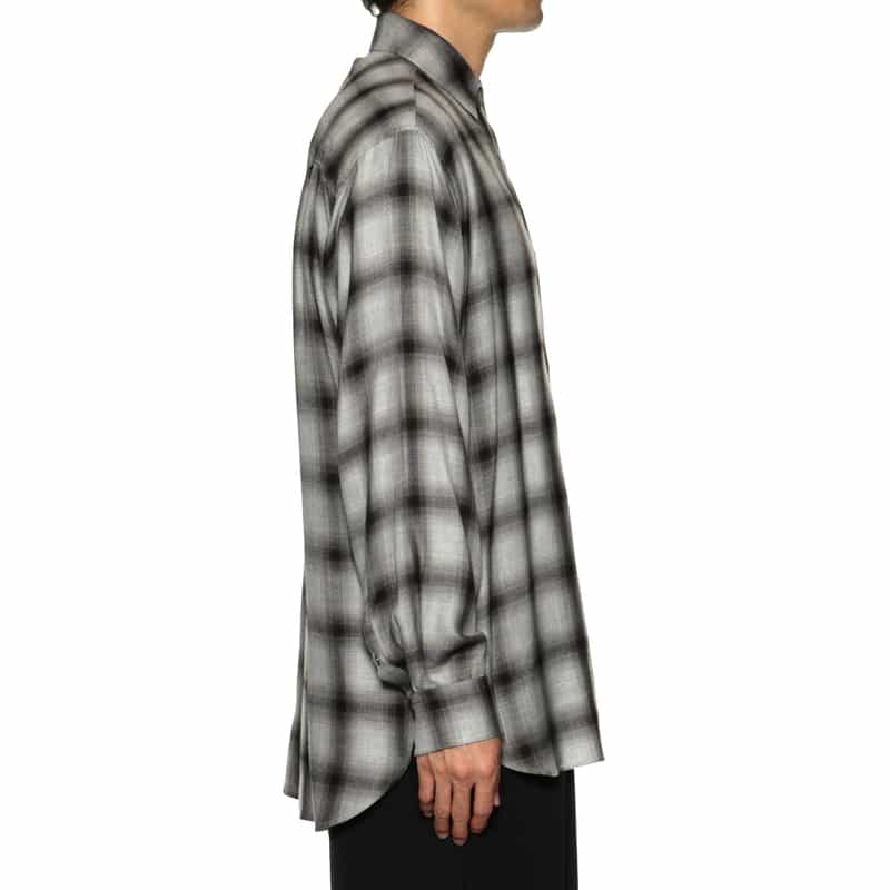 SSSTEIN SSSTEIN＜シュタイン＞ ダウンパットカラーシャツ BLACK