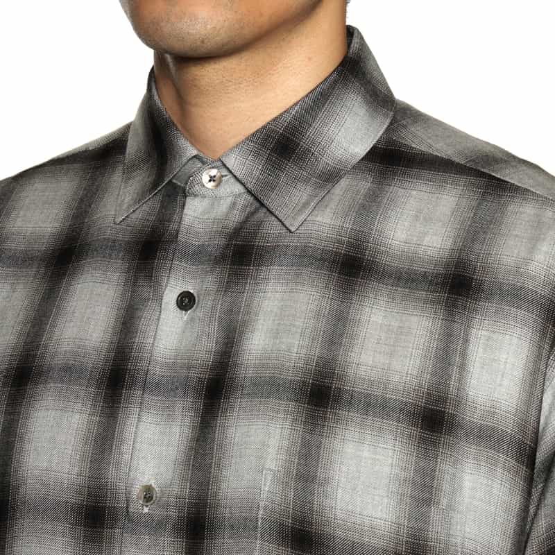 SSSTEIN SSSTEIN＜シュタイン＞ ダウンパットカラーシャツ BLACK