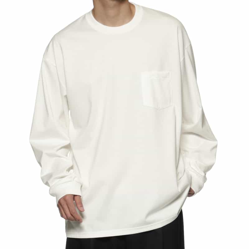 SSSTEIN SSSTEIN＜シュタイン＞ ポケット付ロングスリーブTシャツ WHITE