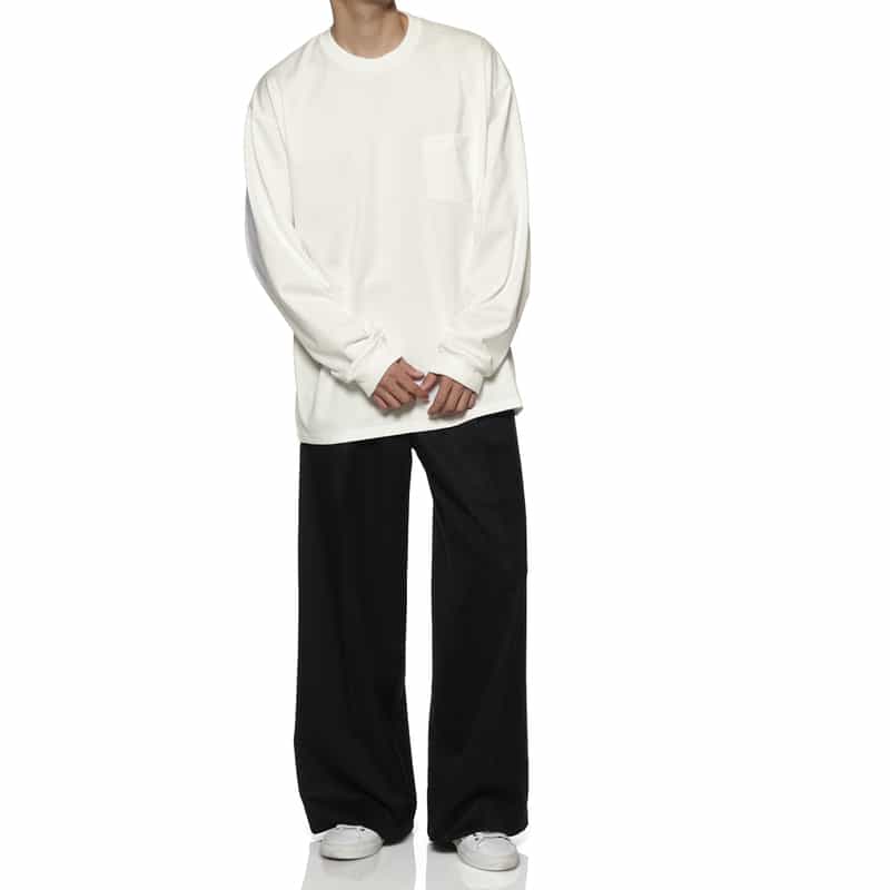 SSSTEIN SSSTEIN＜シュタイン＞ ポケット付ロングスリーブTシャツ WHITE