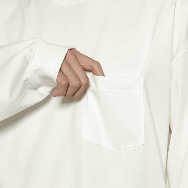SSSTEIN SSSTEIN＜シュタイン＞ ポケット付ロングスリーブTシャツ WHITE