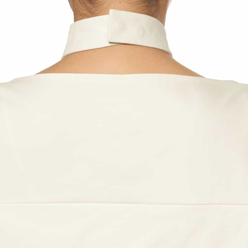 BARNEYS NEW YORK リボンスリーブ フレアヘムドレス BEIGE