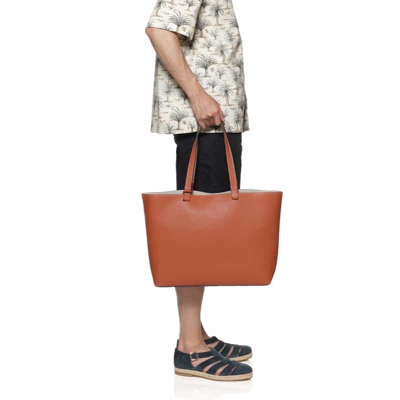 BARNEYS NEW YORK リバーシブルトートバッグ ORANGE