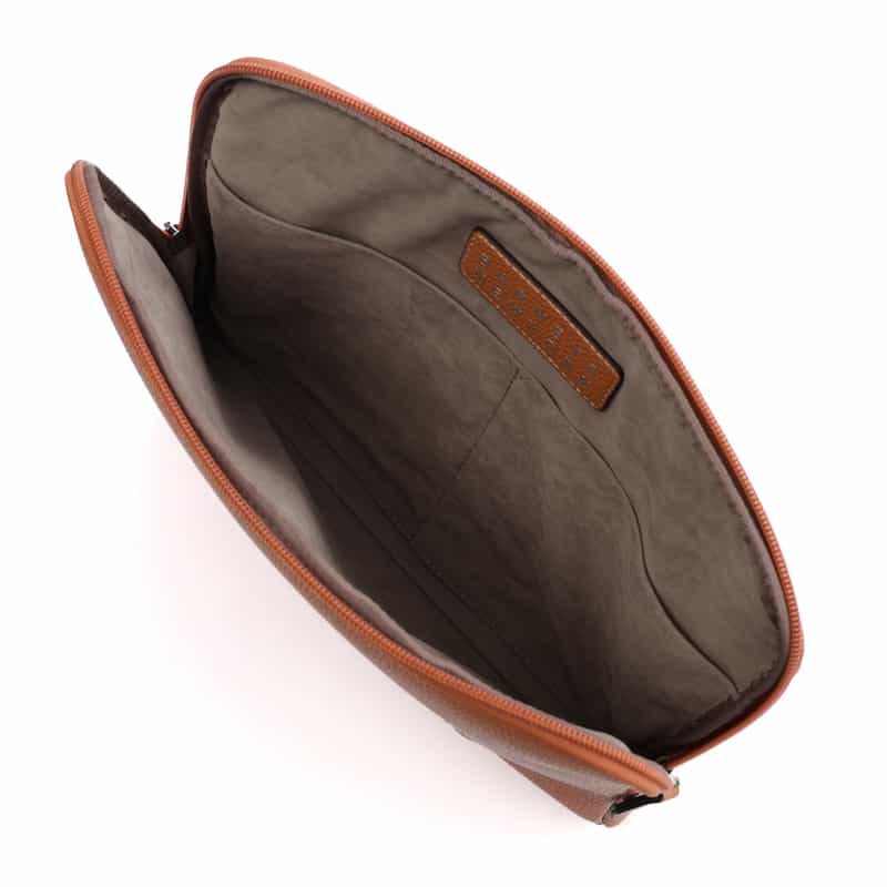 BARNEYS NEW YORK レザークラッチバッグ ORANGE