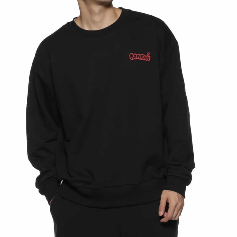 MARNI MARNI＜マルニ＞ バーニーズニューヨーク限定 ロゴ入りスウェットシャツ BLACK