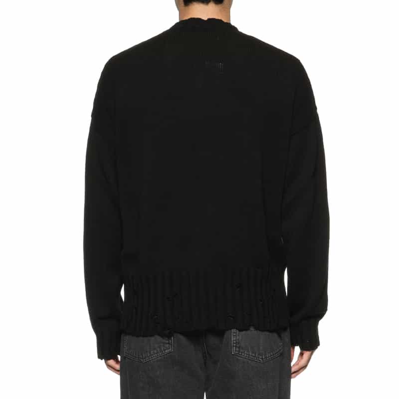 MARNI MARNI＜マルニ＞ ロゴ刺繍入りニットプルオーバー BLACK