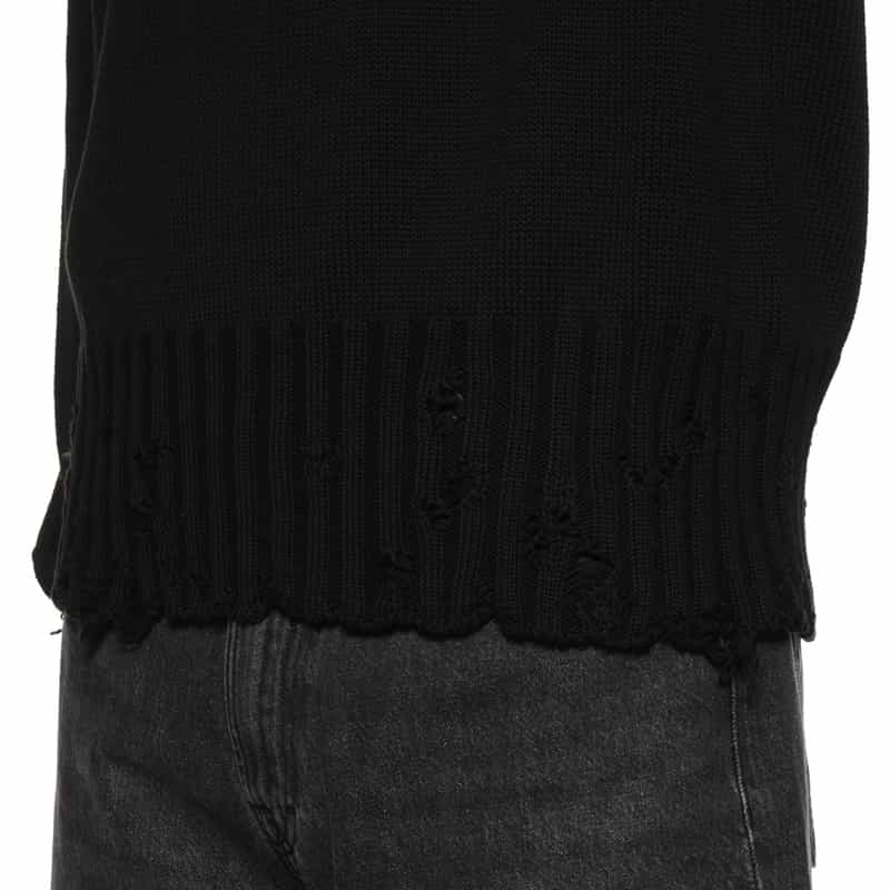 MARNI MARNI＜マルニ＞ ロゴ刺繍入りニットプルオーバー BLACK