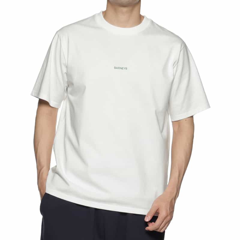 BARNEYS NEW YORK "BARNEYS" ロゴ入りTシャツ WHITE