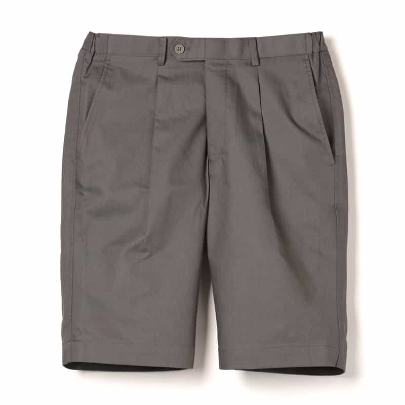 BARNEYS NEW YORK ウォッシャブル タック入りショートパンツ BEIGE