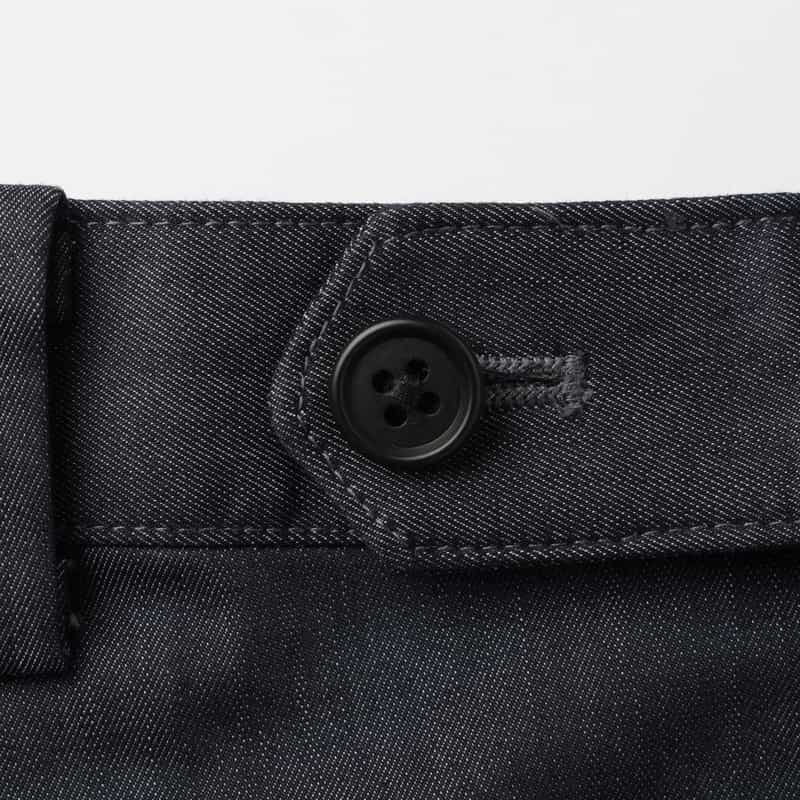 BARNEYS NEW YORK ウォッシャブル タック入りショートパンツ INDIGO