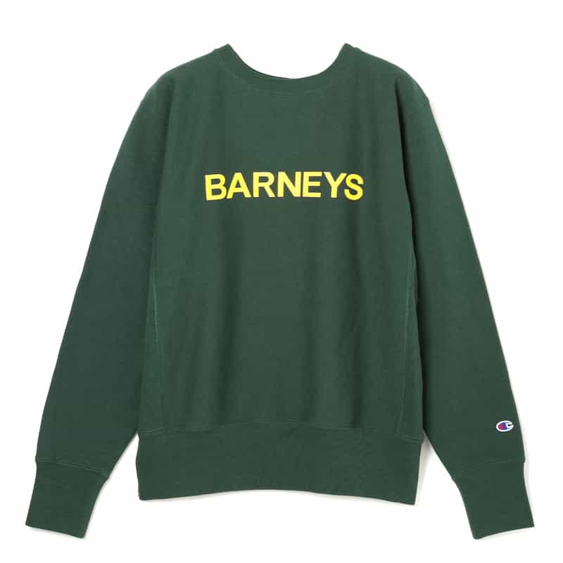 BARNEYS NEW YORK "BARNEYS" ＜チャンピオン＞コラボレーション スウェットプルオーバー GREEN