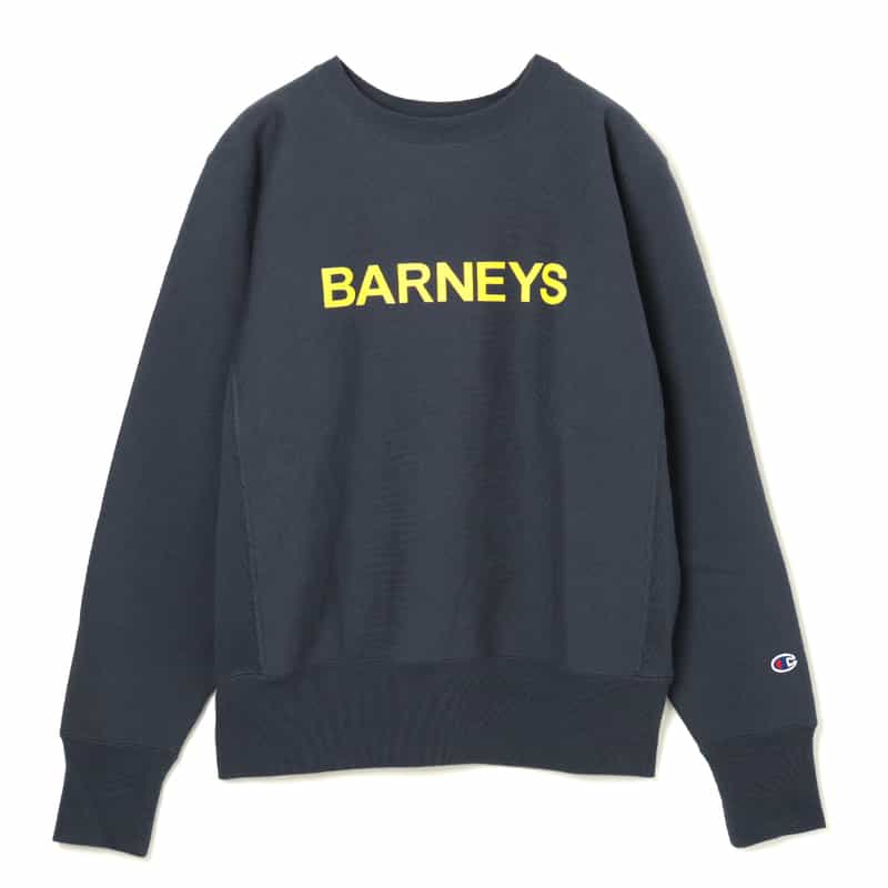 BARNEYS NEW YORK "BARNEYS" ＜チャンピオン＞コラボレーション スウェットプルオーバー NAVY