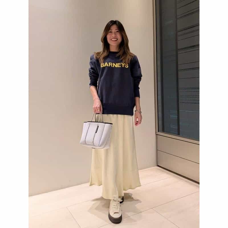 BARNEYS NEW YORK "BARNEYS" ＜チャンピオン＞コラボレーション スウェットプルオーバー NAVY
