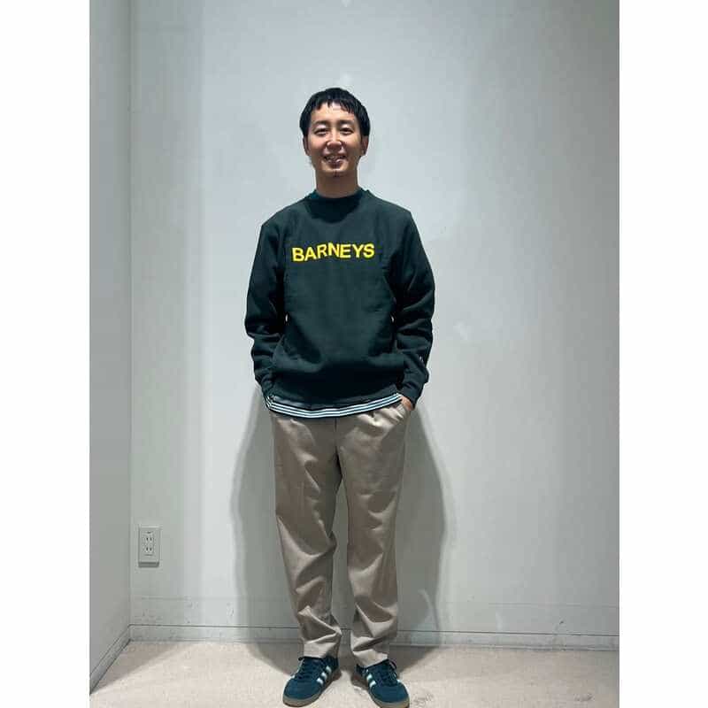 BARNEYS NEW YORK "BARNEYS" ＜チャンピオン＞コラボレーション スウェットプルオーバー NAVY