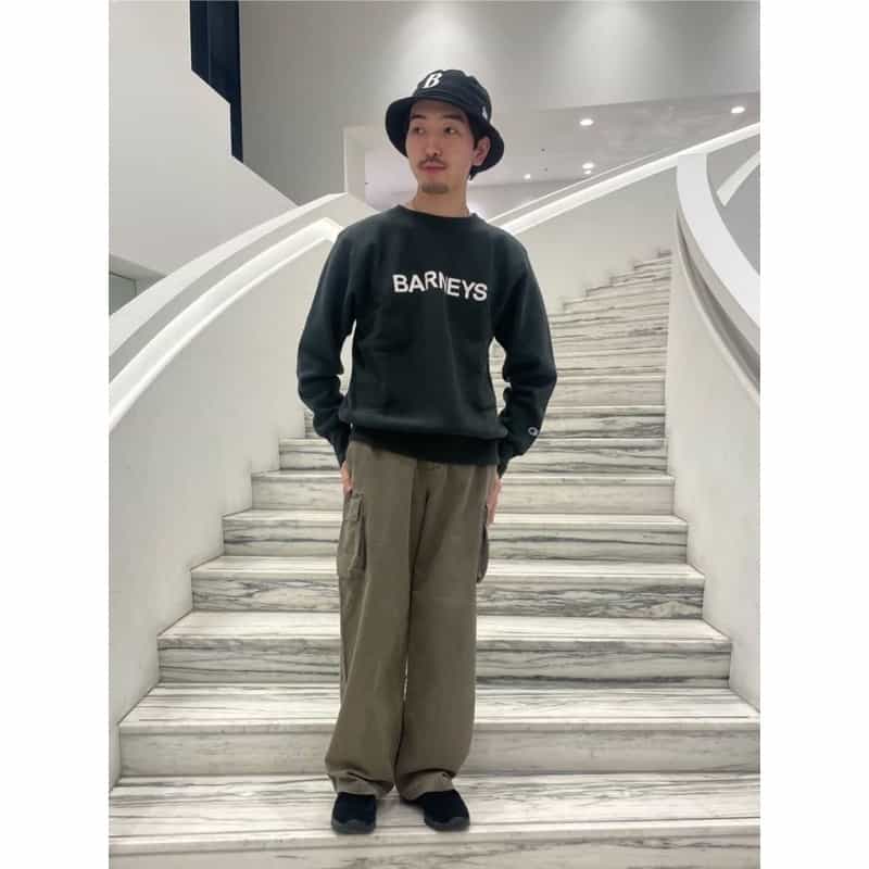 BARNEYS NEW YORK "BARNEYS" ＜チャンピオン＞コラボレーション スウェットプルオーバー BLACK