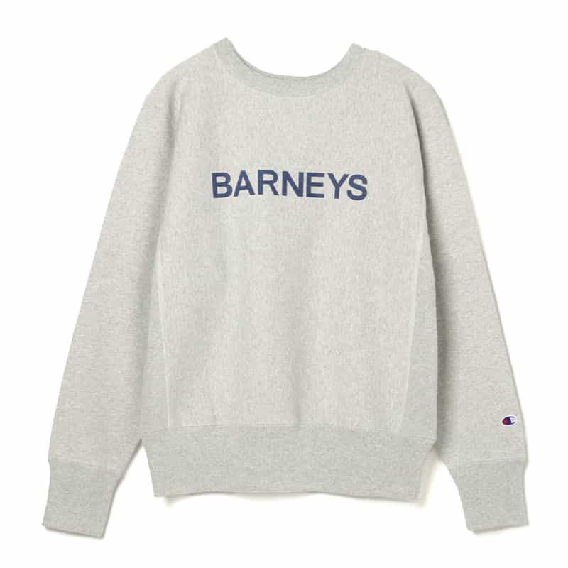 BARNEYS NEW YORK "BARNEYS" ＜チャンピョン＞コラボレーション スウェットプルオーバー GRAY
