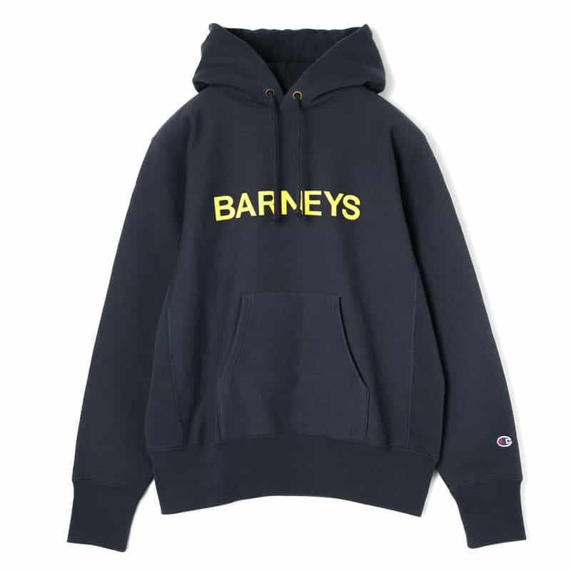 BARNEYS NEW YORK "BARNEYS" ＜チャンピオン＞コラボレーション スウェットフーディ NAVY