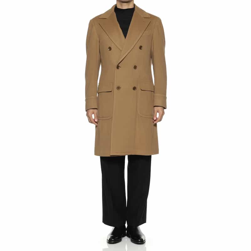 BARNEYS NEW YORK ウールカシミヤ素材 ポロコート BEIGE