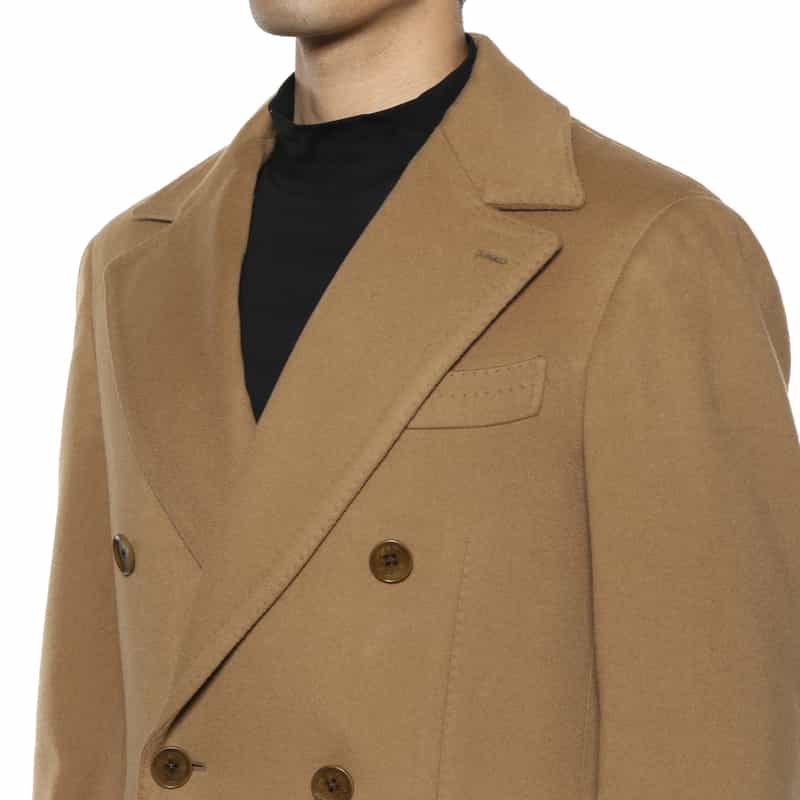 BARNEYS NEW YORK ウールカシミヤ素材 ポロコート BEIGE