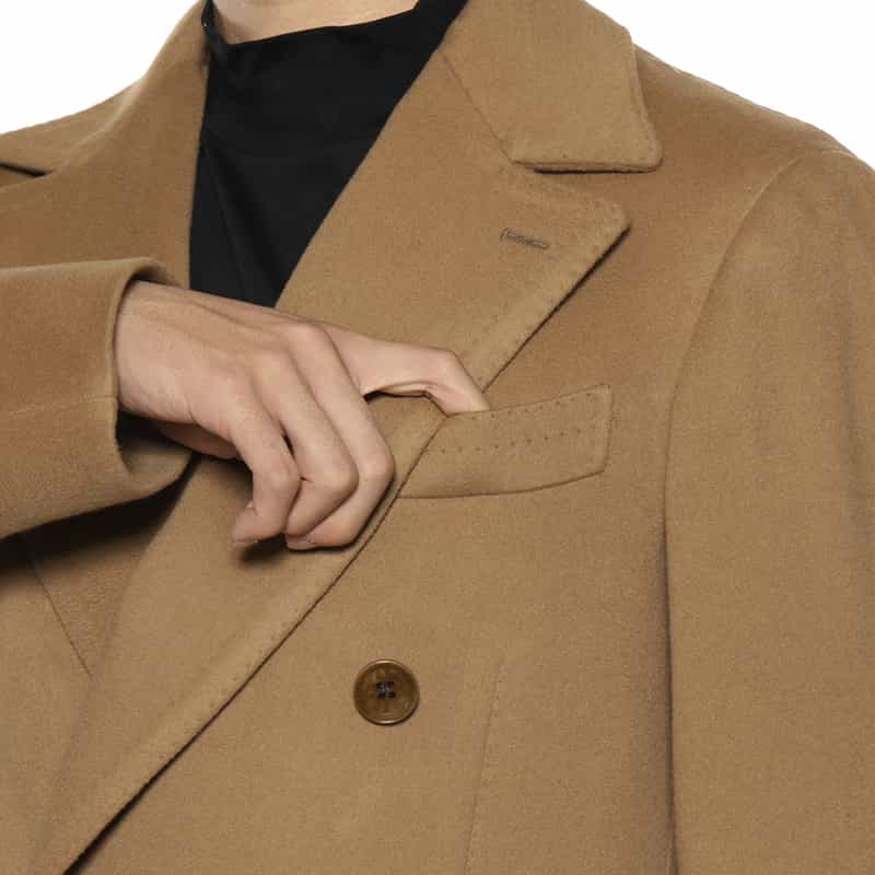 BARNEYS NEW YORK ウールカシミヤ素材 ポロコート BEIGE