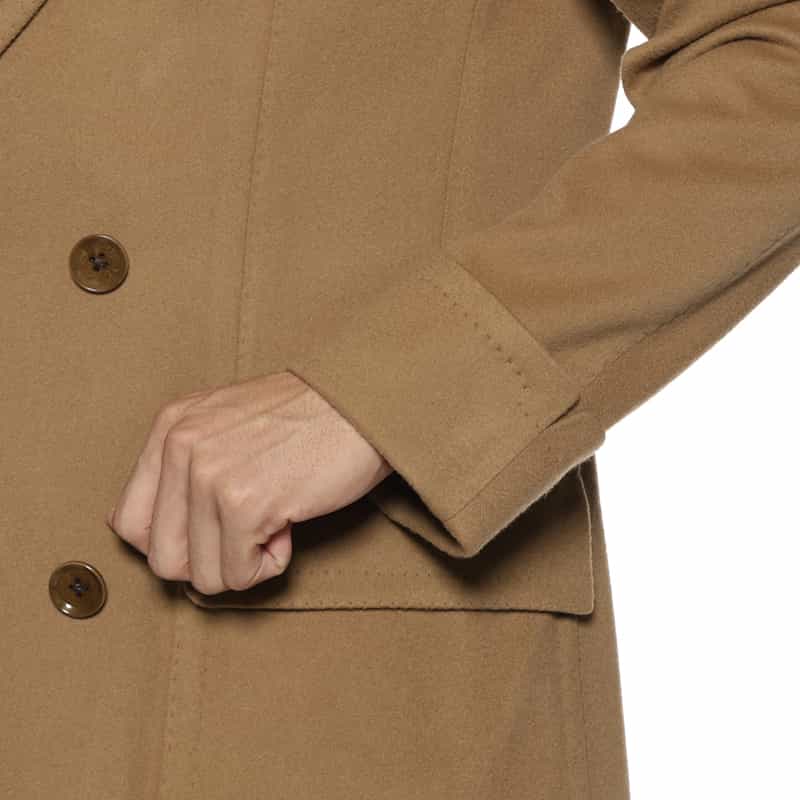 BARNEYS NEW YORK ウールカシミヤ素材 ポロコート BEIGE