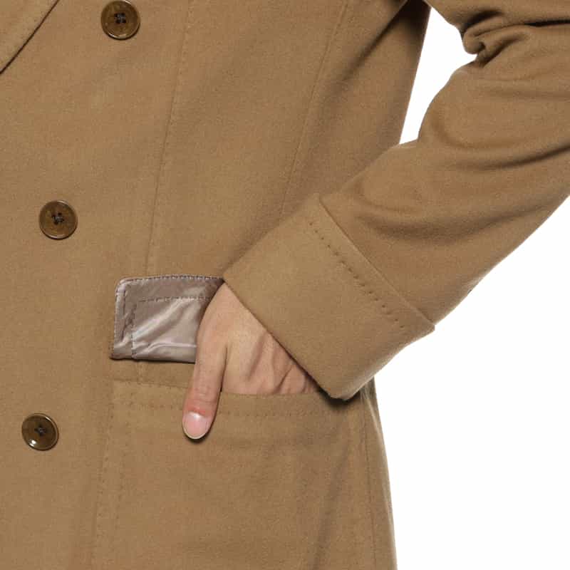 BARNEYS NEW YORK ウールカシミヤ素材 ポロコート BEIGE