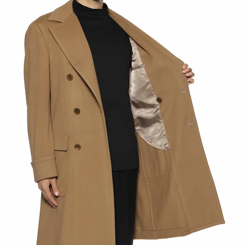 BARNEYS NEW YORK ウールカシミヤ素材 ポロコート BEIGE