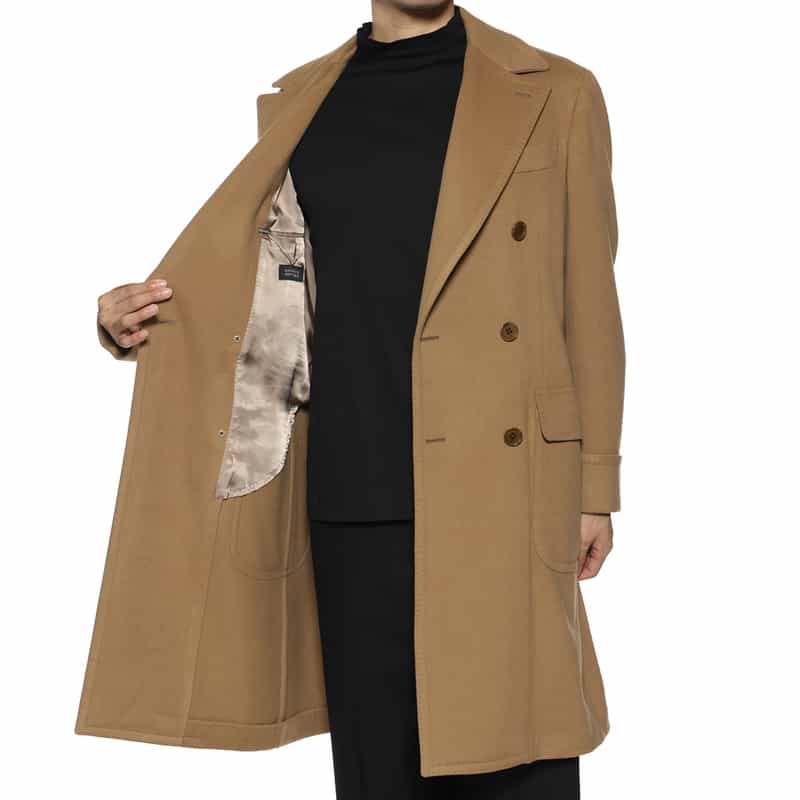 BARNEYS NEW YORK ウールカシミヤ素材 ポロコート BEIGE