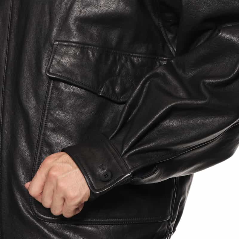 YOKE YOKE＜ヨーク＞ フライトレザージャケット BLACK