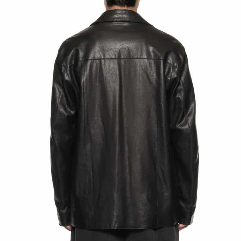 YOKE YOKE＜ヨーク＞ レザーカージャケット BLACK