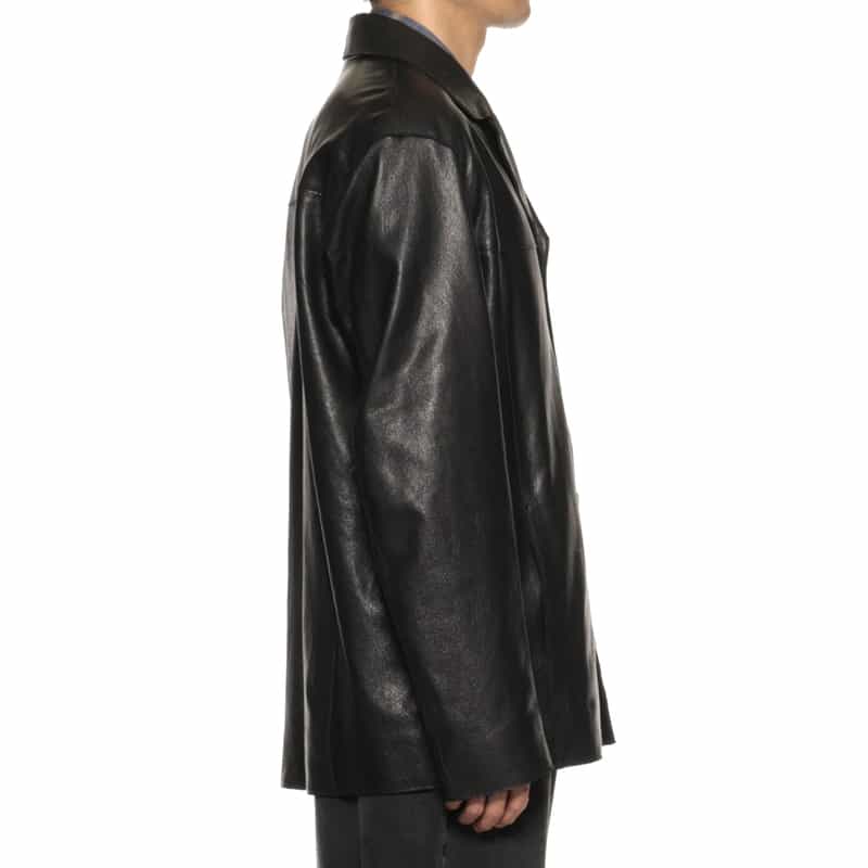 YOKE YOKE＜ヨーク＞ レザーカージャケット BLACK