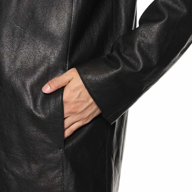 YOKE YOKE＜ヨーク＞ レザーカージャケット BLACK