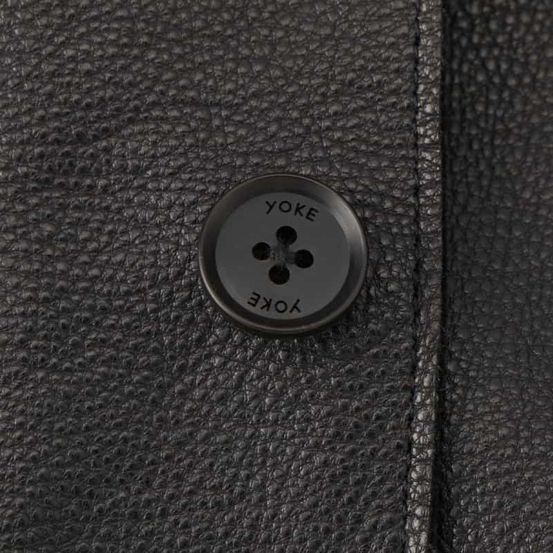 YOKE YOKE＜ヨーク＞ レザーカージャケット BLACK