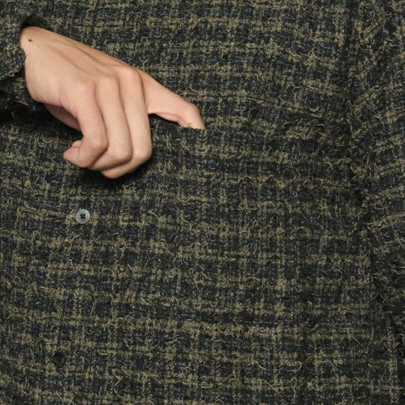 YOKE YOKE＜ヨーク＞ チェック柄カジュアルシャツ GREEN