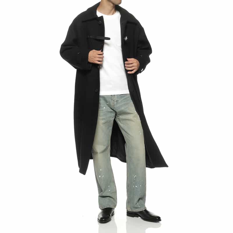 YOKE YOKE<ヨーク> バルカラーコート BLACK