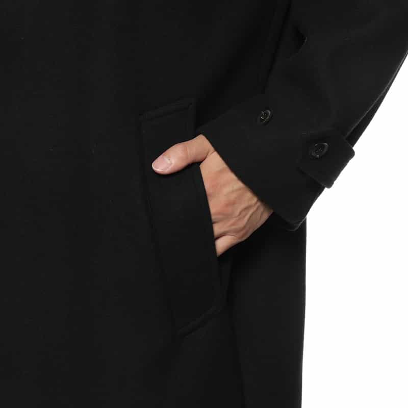 YOKE YOKE<ヨーク> バルカラーコート BLACK